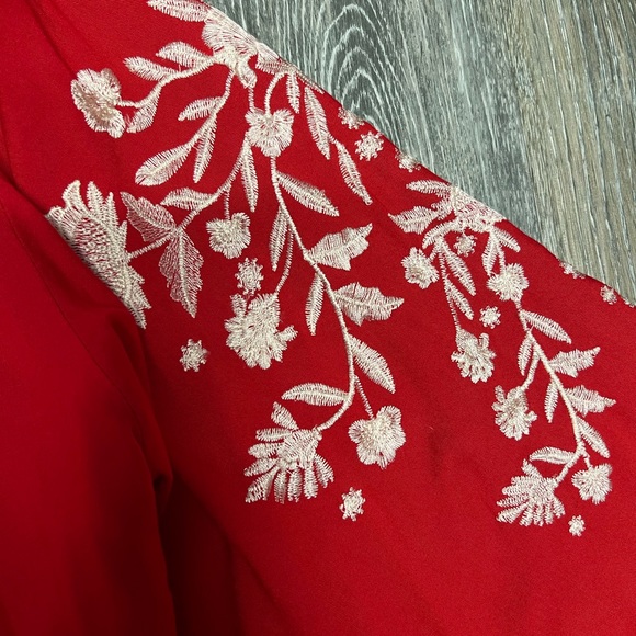 ❤️California Moonrise Bohemian Red Embroidered Size Small Kimono - Picture 4 of 8